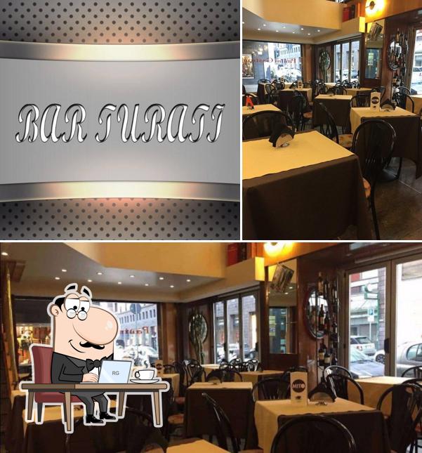 Gli interni di Bar Turati