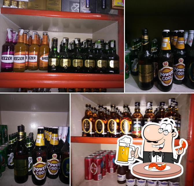 Enjoy a glass of light or dark beer