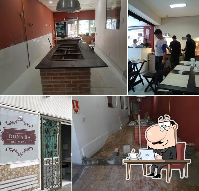 O interior do Restaurante Dona Ba
