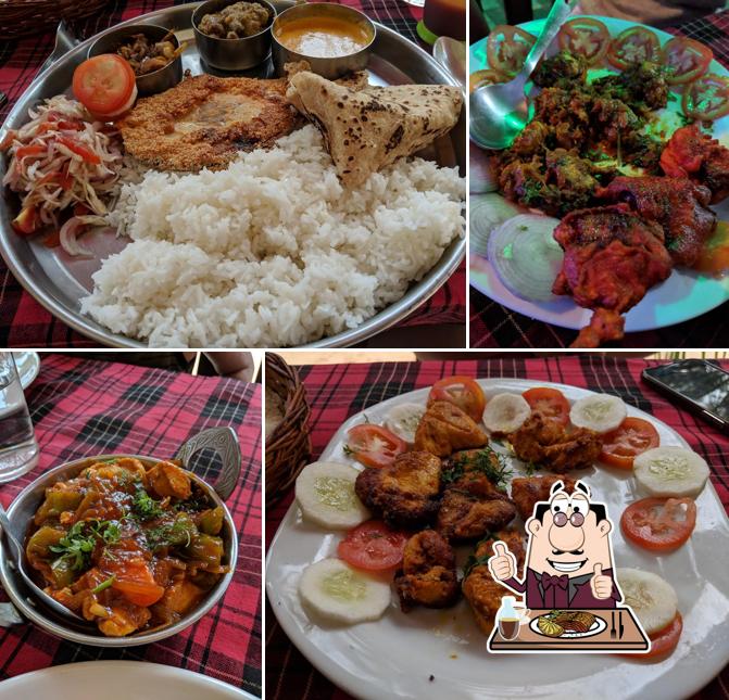 Meat dishes are offered by Anand's 44 Restaurant With Bar