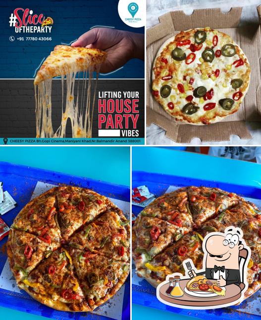 Try out pizza at CHEESY PIZZA