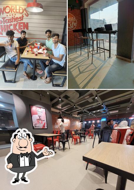 The interior of KFC The interior of KFC