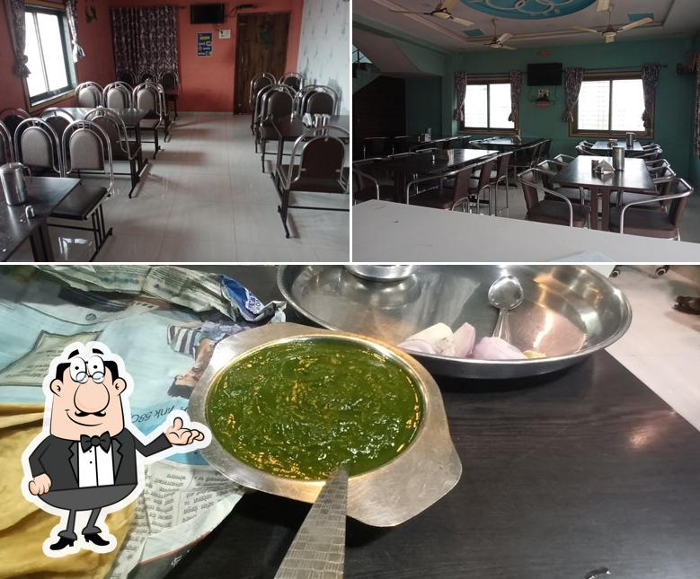 Among different things one can find interior and food at Hotel Atvan