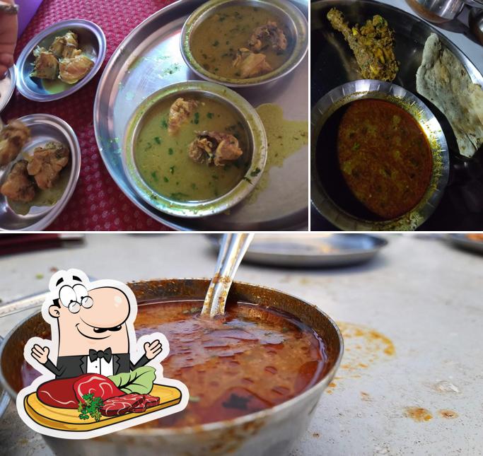 Hotel Nisarg Veg And Non Veg provides meat meals