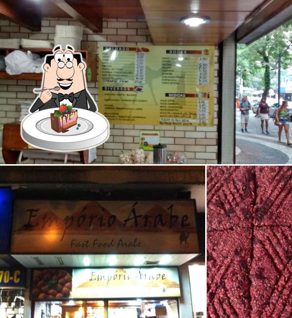 Bolo de chocolate em Empório Árabe Leblon