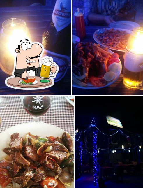 Enjoy a glass of light or dark beer