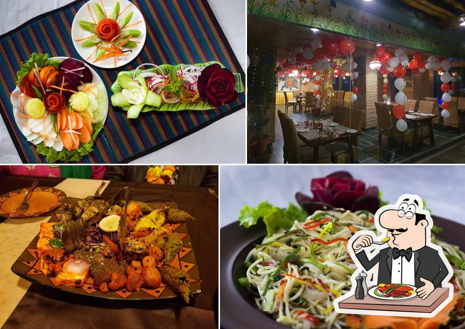 Food at The Sitting Elephant - A Rooftop Restaurant Overlooking River Ganga