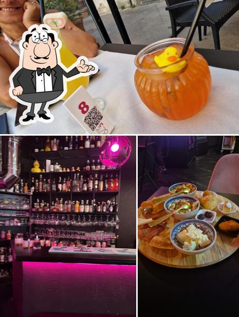 La interni e cibo del ristorante