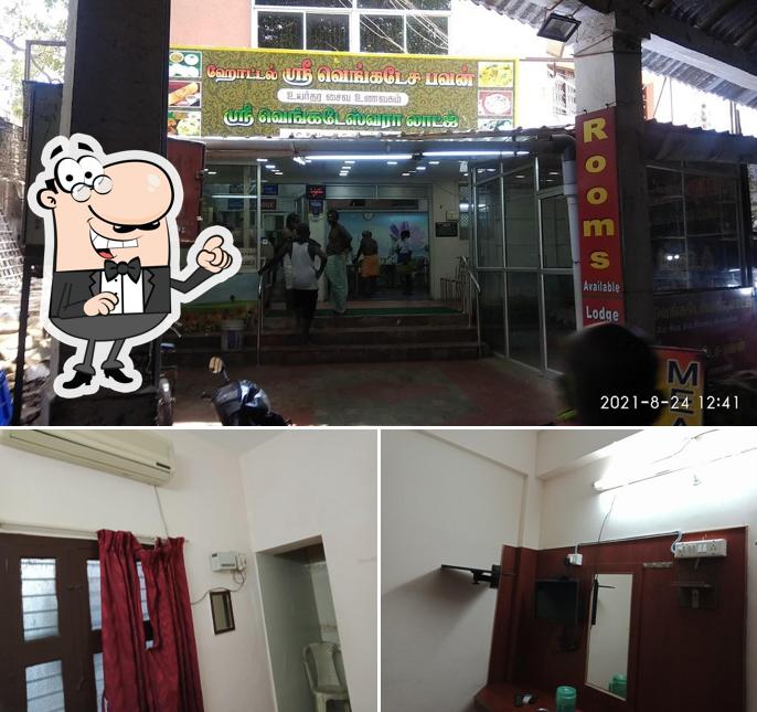 Take a look at the image displaying interior and exterior at Sri Venkatesa Bhavan