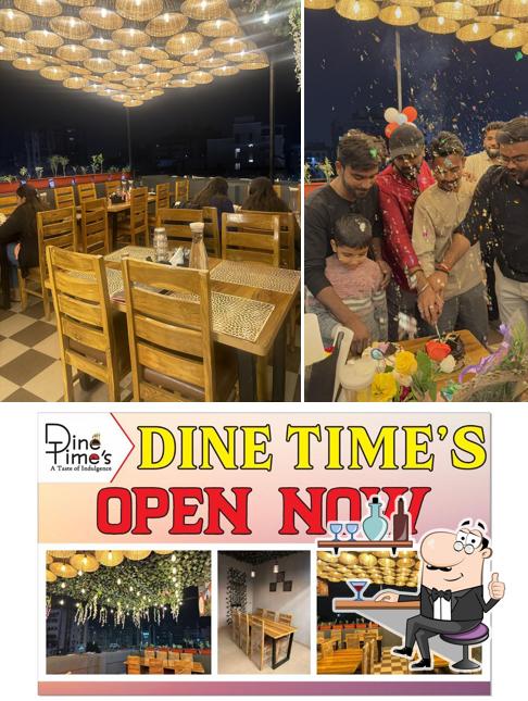 Take a seat at one of the tables at Dine Time's