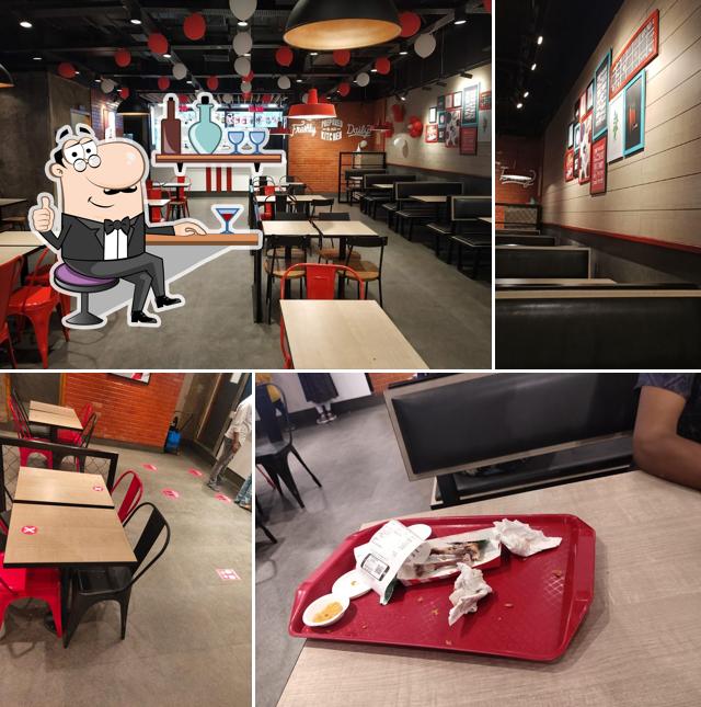 The interior of KFC