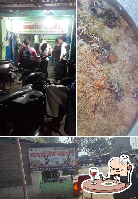 Take a look at the image showing food and exterior at Halema Biriyani
