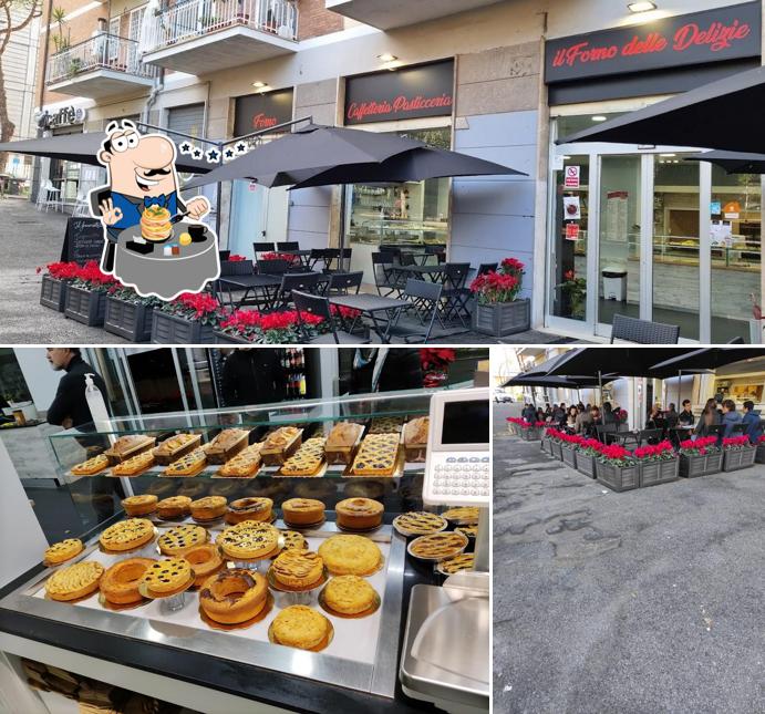 La cibo e esterno del ristorante