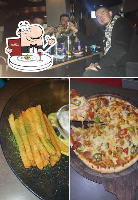 The restaurant's food and bar counter