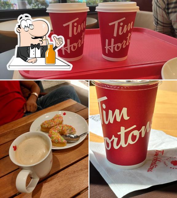 Enjoy a drink at Tim Hortons