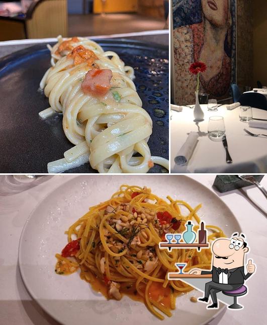 Questa è la foto che mostra la interni e cibo di Fumagalli 21 Room and Restaurant