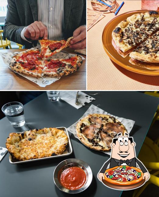 A General Assembly Pizza, vous pouvez prendre des pizzas