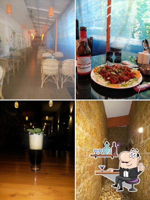 The restaurant's interior and drink