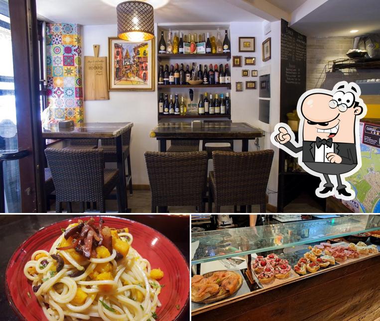Dai un’occhiata alla immagine che presenta la interni e cibo di Osteria Corso 21