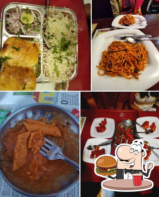 Get a burger at Toppler's Delicacies