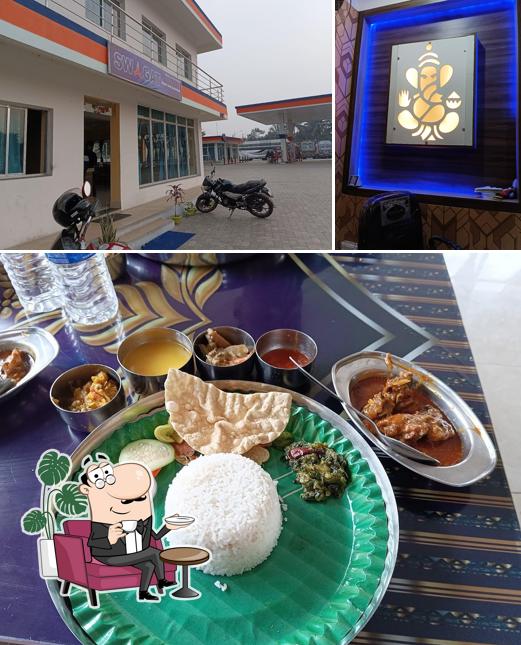 The restaurant's interior and exterior