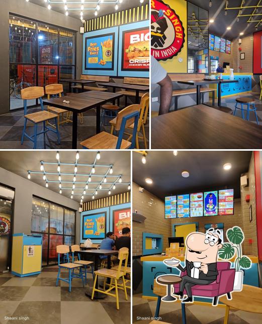 The interior of Burger Singh