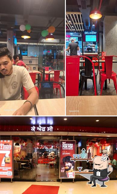 The interior of KFC