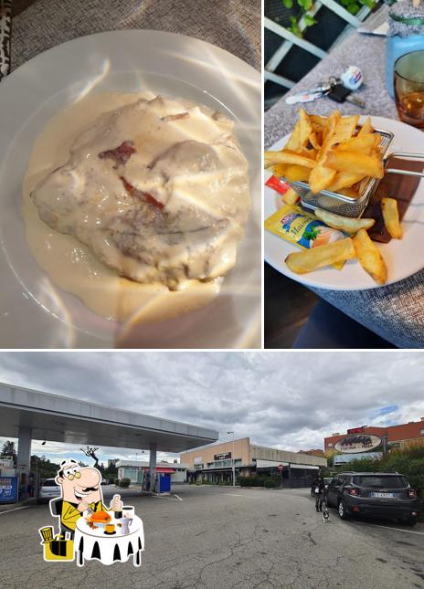 La cibo e esterno del ristorante
