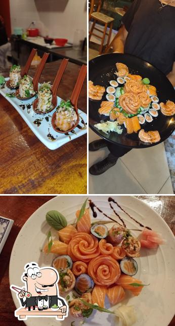 Prove diferentes opções de sushi