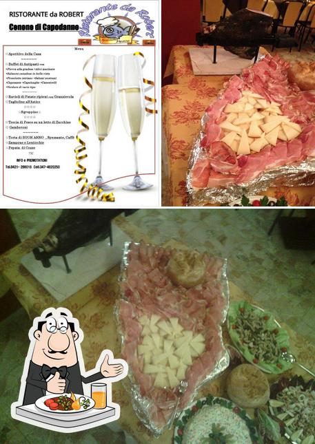 Tra le diverse cose da Ristorante Da Robert si possono trovare la cibo e vino