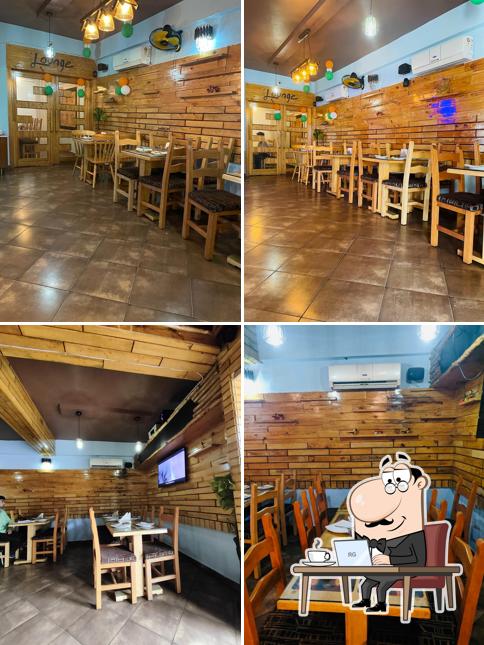 The interior of Aroma Multi Cuisine Restaurant in Vizag - Best restaurant in Vizag