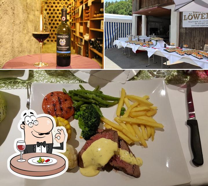 Questa è la immagine che raffigura la cibo e alcol di Löwen Wimmis