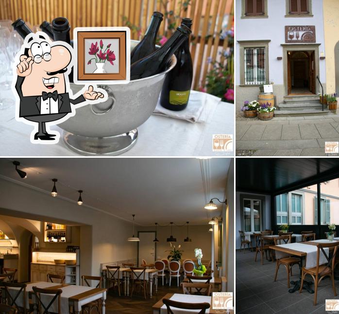Tra le diverse cose da Osteria Costa D'oro si possono trovare la interni e cibo