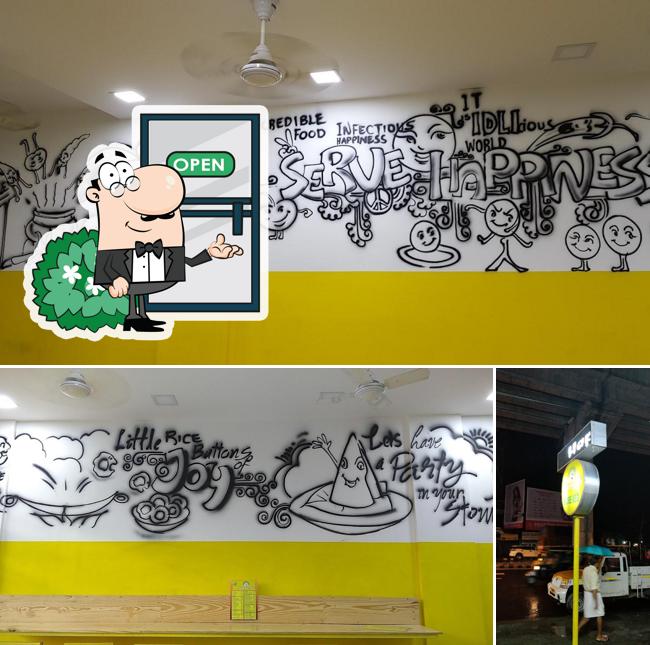 Enjoy the view at the outside area of Happy Idli
