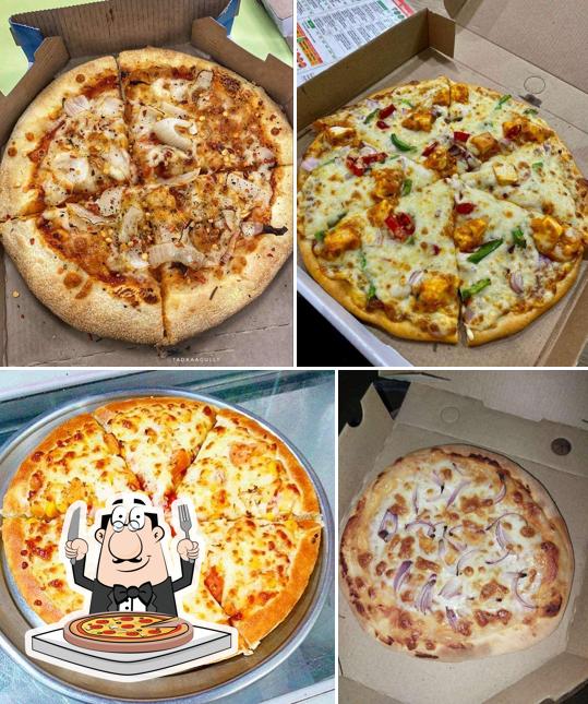 Pick different kinds of pizza