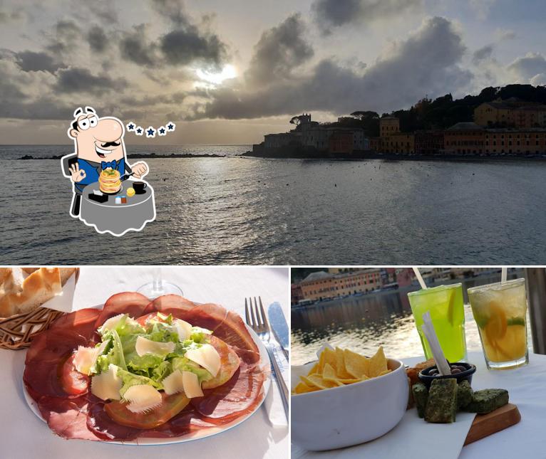 La cibo e esterno del ristorante