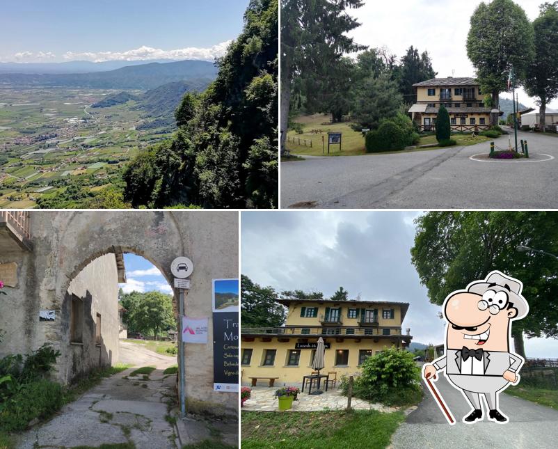 Curiosa tra l'area esterna di locanda della trappa