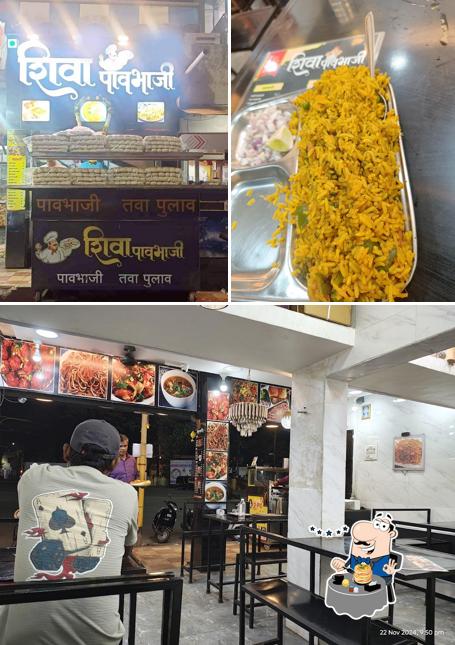 The image of food and interior at Shiva Pav Bhaji