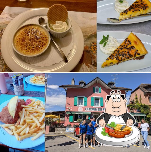 Creme brulee al Restaurant du Chemin-de-Fer