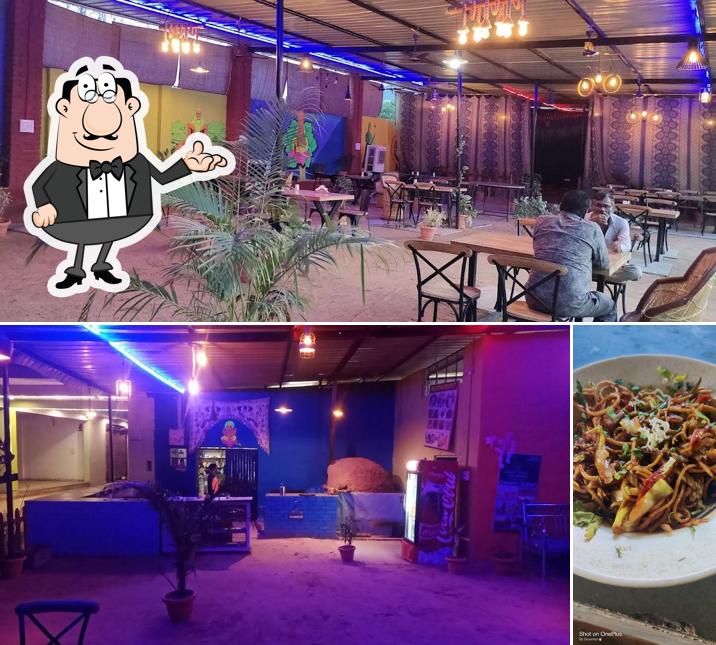 This is the image depicting interior and seafood at Sand Feast Cafe & Restaurant