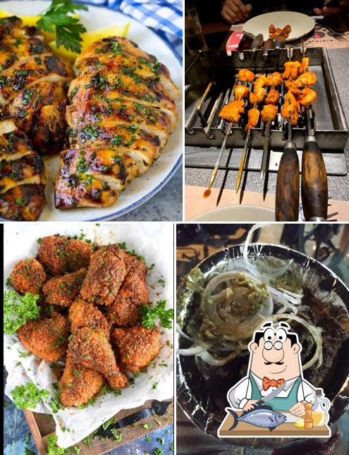 Grilled salmon at Zayka Chicken point