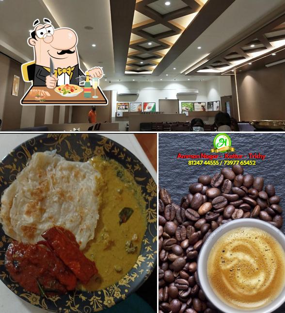 Take a look at the picture showing food and interior at ARBUTHA BHAVAN