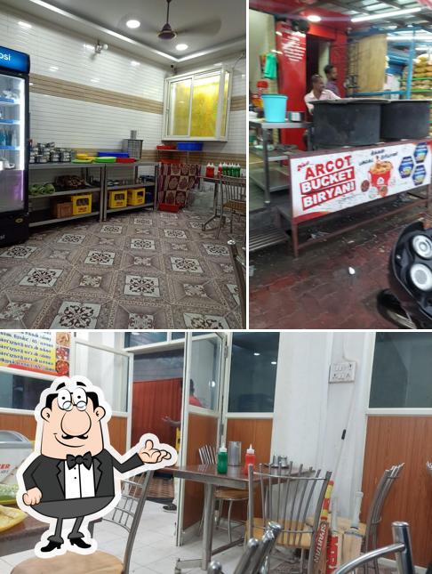 The interior of Hotel New Arcot biriyani center
