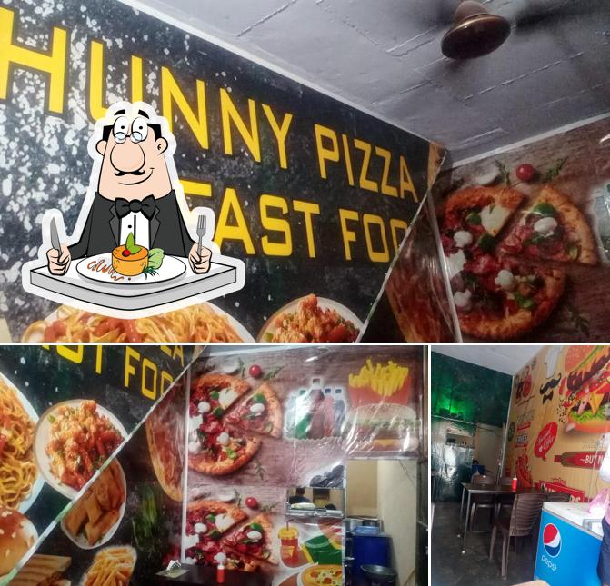 Take a look at the picture displaying food and interior at Hunny Pizza & Fast Food