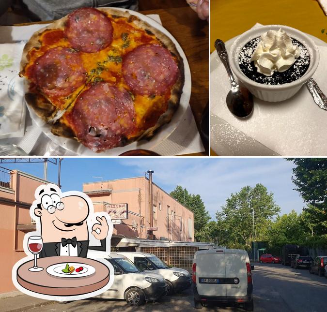 Tra le diverse cose da Pizzeria Hands si possono trovare la cibo e esterno