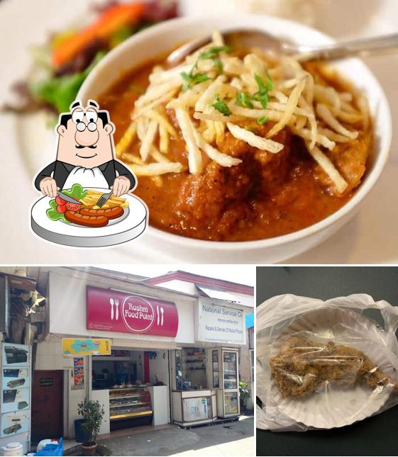 Take a look at the image showing food and exterior at Roshni Food Point