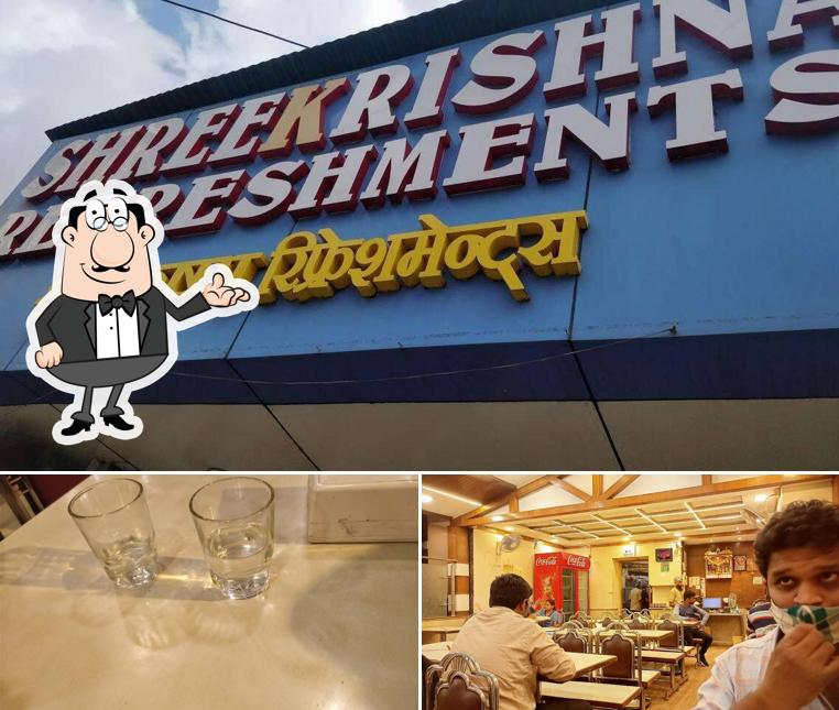 This is the image showing interior and food at Shree Krishna Refreshments