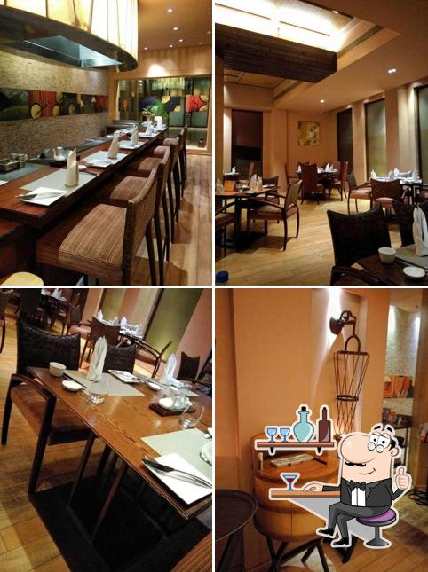 Take a seat at one of the tables at Sian At The Gateway