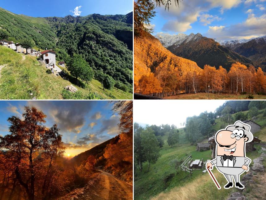 Goditi la vista dagli esterni di Alpe Premaniga