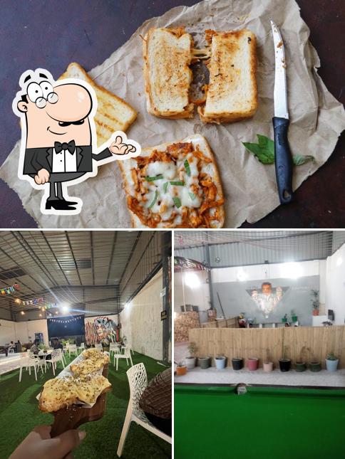 Among different things one can find interior and food at Cafe Blink